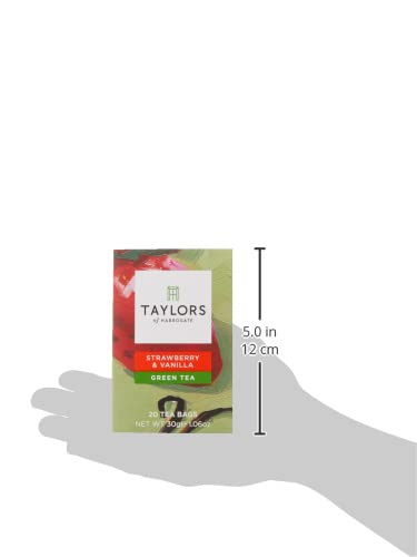 Taylors of Harrogate Strawberry & Vanilla Green Tea, 20 Count (Pack of 2)