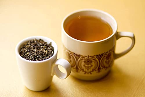 Golden Moon Tea Organic Jasmine Green Tea - Finest Leaves & Flowers - Loose Leaf, Non-GMO - Travel Tin (34 Servings)