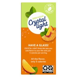 Crystal Light On-The-Go Drink Mix Packets, Zero Sugar Powdered Water Enhancer, Natural Flavor Low Calorie Beverage Mix, Made with Green Tea, Peach Mango Green Tea, 0.08 Ounce Packets, 10 Count (Pack of 6)