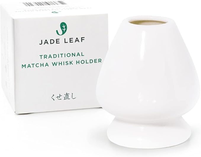 Jade Leaf Matcha - Traditional Porcelain Whisk Holder - Hand Made Porcelain with White Matte Glaze
