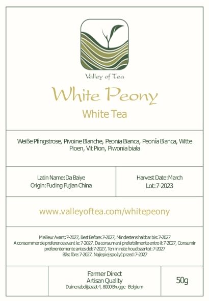 White Peony White Tea - Bai Mu Dan Chinese White Tea - Pai Mu Tan Loose Leaf Tea From China - Baimudan or Paimutan - White Tea Leaves Loose Leaf White Tea Peony Tea White Loose Leaf Tea