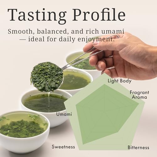 Sweet & Delicious Sencha from Kagoshima – Japanese Loose Leaf Green Tea, 100-Year Legacy, Roasted by Tea Masters, 2.28oz / 80g – KAZAEMON Tea