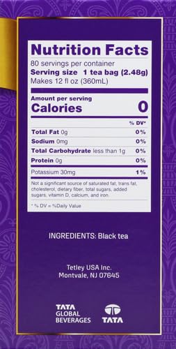 Tetley, British Blend Black Tea, 80 Count, Hot or Iced, Rich & Robust Black Tea