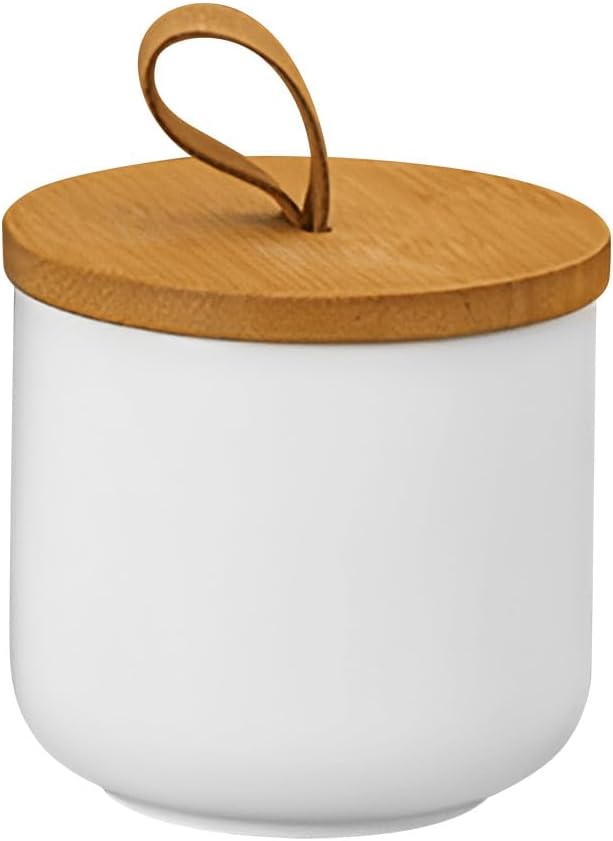 Ceramic Storage Jars, Modern Elegant Highly Polished Airtight Gorgeous Storage Canisters with Wooden