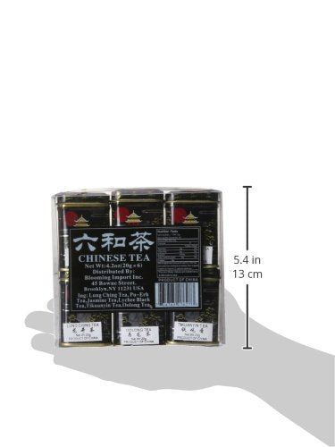 China Tea Loose Leaf Sampler Gift Pack - 6 Tins (Random Selection)