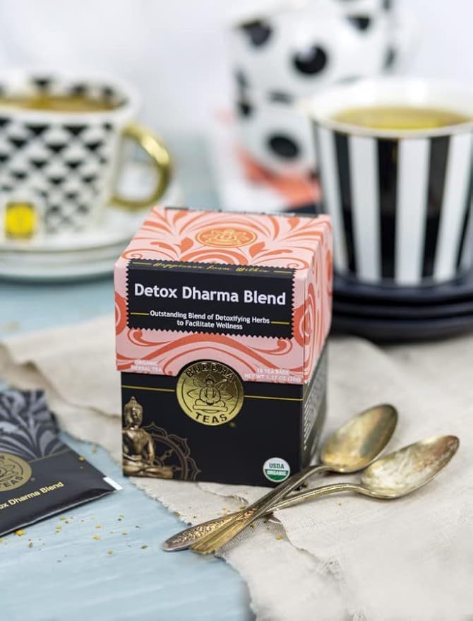 Buddha TeasBuddha Teas - Organic Detox Dharma Blend - Herbal Tea - For Health & Wellbeing - With Antioxidants & Minerals - Clean Ingredients