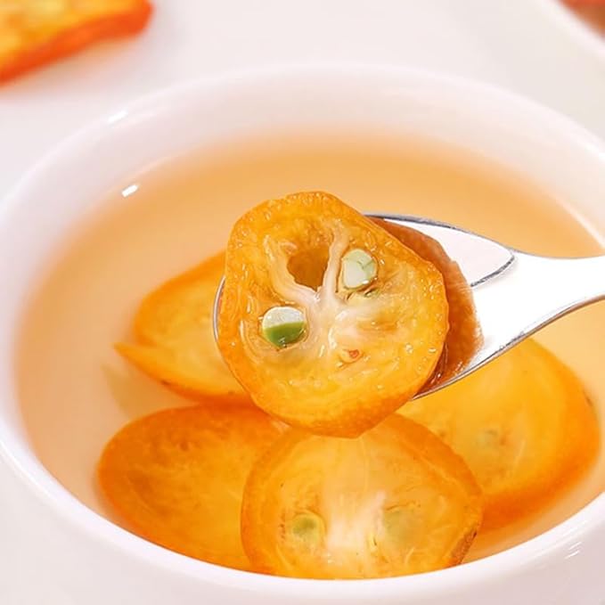 100% Natural Organic Kumquat Tea - Sliced Kumquat Fruit with No Added Sugar | Sour and Refreshing Flavor | 100g/3.52oz Kumquat Sliced | Kumquat Fruit |No Sugar Added | Sour Kumquat Tea | 金桔干