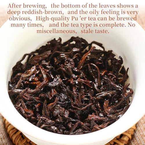XIXICHA Classic Premium Puerh Tea Cake Ripe Puer Tea Classic Ancient Trees Pu erhTea Cake Aged Fermented Pu-erhTea Chinese Yunnan Puerh (215 cups)普洱茶 典藏普洱茶 普洱熟茶 12.6oz/357g