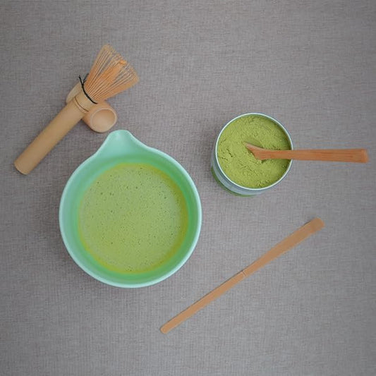 Joyscale Bamboo Matcha Whisk Set, Long Handled Chasen, Scoop(Chashaku), Tea Spoon, Bamboo Whisk for Matcha Tea, Matcha Chasen For Tea Lover Gifts
