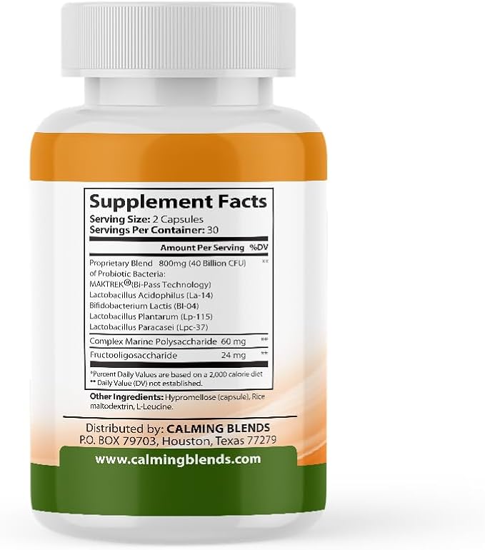 Digestive Support Tea & Probiotic Supplement (40 Billion CFU, 60 Capsules) | Herbal Tea and Probiotic Duo for Digestive Comfort & Gut Health