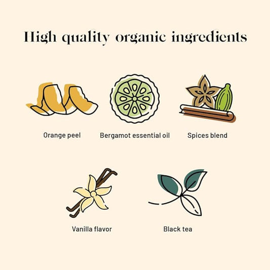 Kusmi Tea - Prince Vladimir - Organic Earl Grey Black Tea with Orange - Flavored with Citrus, Cinnamon, Bergamot, Vanilla & Spices - Caffeinated Tea - Loose Leaf Tea - Tin Box of 3.5 oz