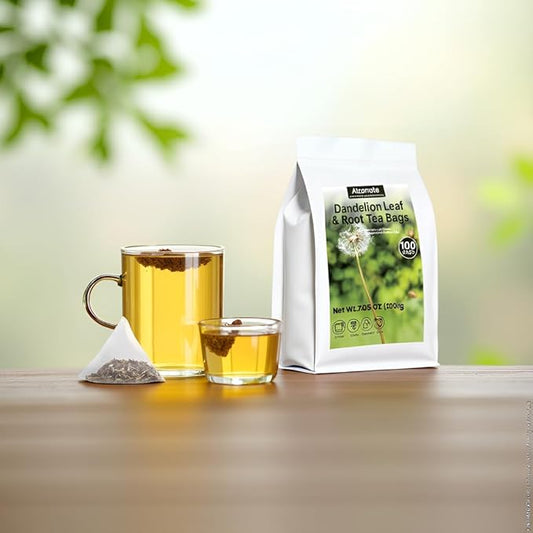 100 Count Pure Dandelion Leaf & Root Tea Bags –Liver Detox Herbal Tea,Caffeine-Free, No Additives, Roasted Dandelion Tea with an Earthy & Refreshing Flavor