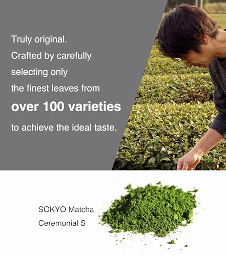 SOKYO ceremonial matcha powder series powdered green tea Japanese matcha (3.52oz / 100g, Shizuoka Ceremonial S)