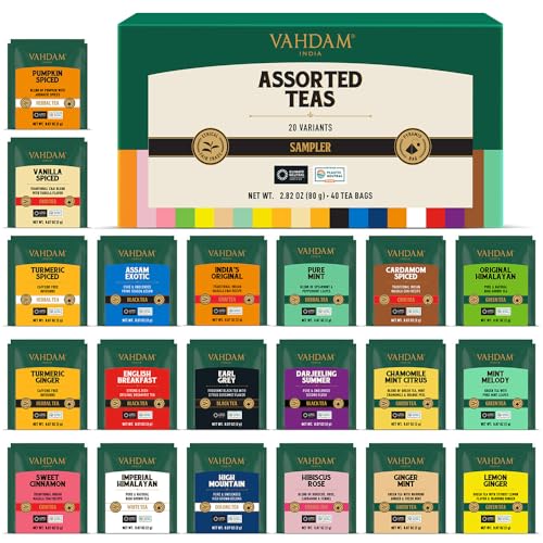 VAHDAM, Limited Edition - Hanukkah Tea Gift Basket | 9 Delicious Variety Pyramid Tea Bags | Perfect Hanukkah Gift for Friends and Family