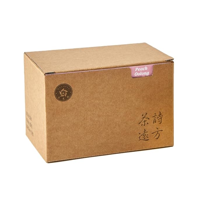 RIANTEA Peach Oolong Tea Bags – 20 Count Individually Wrapped Teabags (1.4oz/40g) – Low Caffeine, Naturally Sugar-Free – Hot or Iced Tea – Premium Leafy Teabags