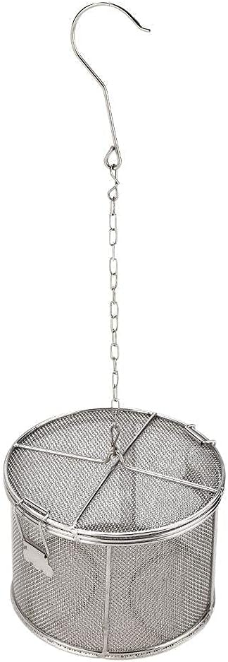 Aunmas Seasoning Strainer, Stainless Steel Tea Mesh Tea Infuser Strainer with Extended Chain Hook for Brew Loose Leaf Tea and Seasonings