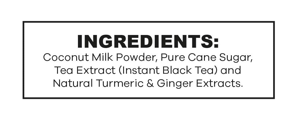 QuikTea Instant Vegan Turmeric Ginger Chai Tea Latte – 10 Count, earthy turmeric glow with zesty ginger warmth, low Caffeine, No artificial colors, flavors, preservatives – Just Add Hot Water, Kosher
