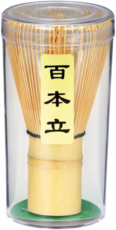 100 Prong Bamboo Matcha Whisk, Traditional Chasen for Smooth and Frothy Matcha Tea, Handcrafted Bamboo Matcha Tool