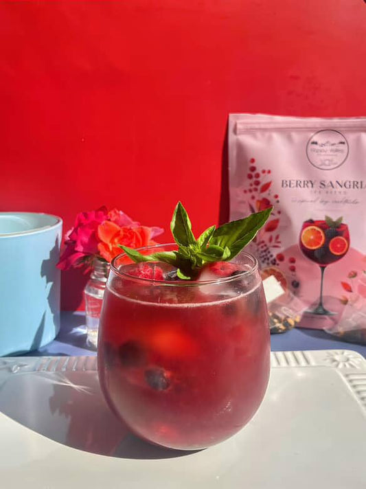 Berry Sangria Tea Blend: Craft Mocktail by Happy Valley Tea Company : Inspired by cocktails 14 Servings to be enjoyed Hot, Iced Mocktail