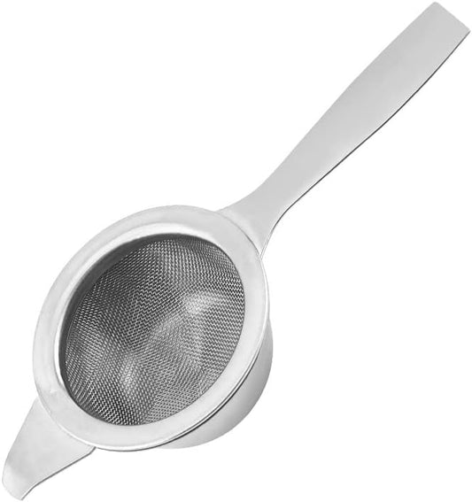 2.2" Mini Matcha Sifter, 30 Fine Mesh T304 Stainless Steel, Tea Strainer, Cocktail Strainer with Base (Silver)