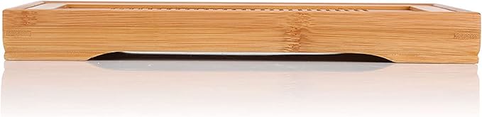 Bamboo Tea Tray with Water Storage Drainage Drawer, Chinese Gongfu Tea Serving Tray, Portable Detachable Tea Set for Home Office Bar, 27 x 14 x 3cm