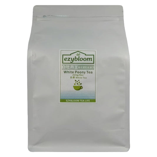 EZYBLOOM White Peony Tea/Bai Mudan Spring Tea — White Tea Premium White Tea 8oz/225g