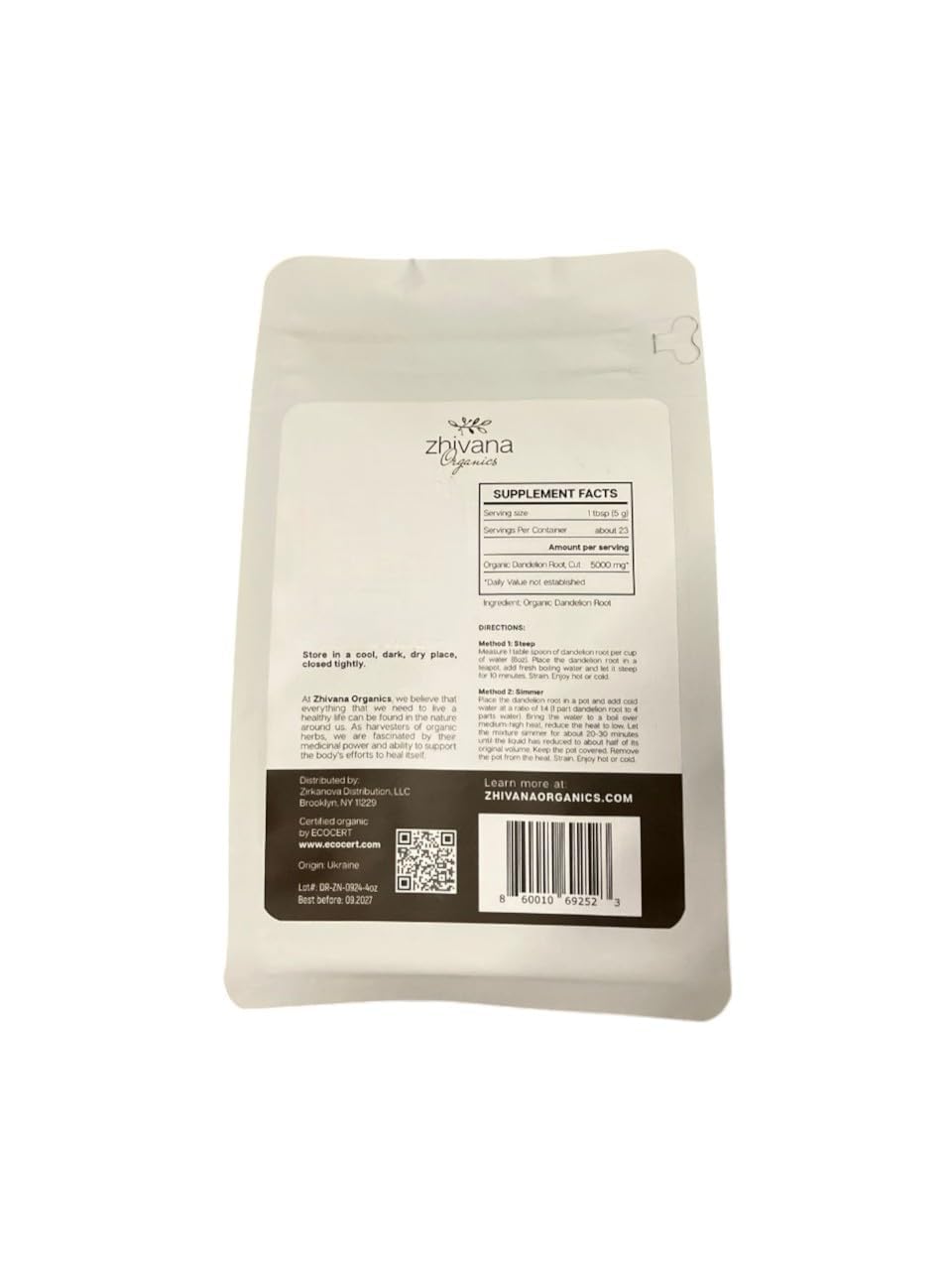 Dandelion Root Tea Organic 4 oz. - Diente de Leon Organico – Natural Cleansing