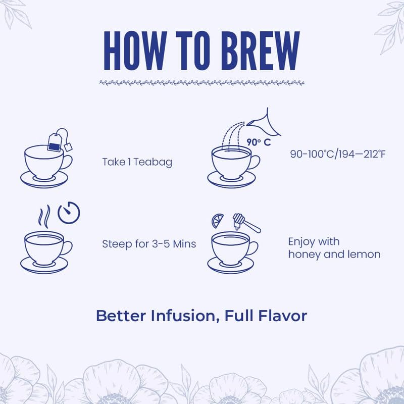 BLUE TEA - Butterfly Pea Flower Tea Gift Set (6 Flavors, 30 Count - Plant Based) | FLORAL FLAVOR | Caffeine Free - Non-Bitter - Herbal Tea - Variety pack - Flower Based | Gifts for Him and Her
