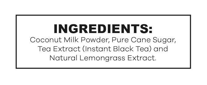 QuikTea Vegan Lemongrass Chai Tea Latte – 10 Count, Instant Herbal Blend with Natural Ingredients, Caffeine-Light, Preservative-Free