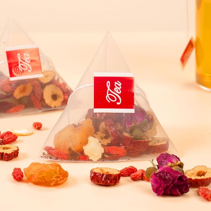 30Bags Rose Ginseng Tea Bags,Combination Of Floral Tea Beauty And Beauty Conditioning Health Holiday Scented Tea 10.58OZ Festival Gift