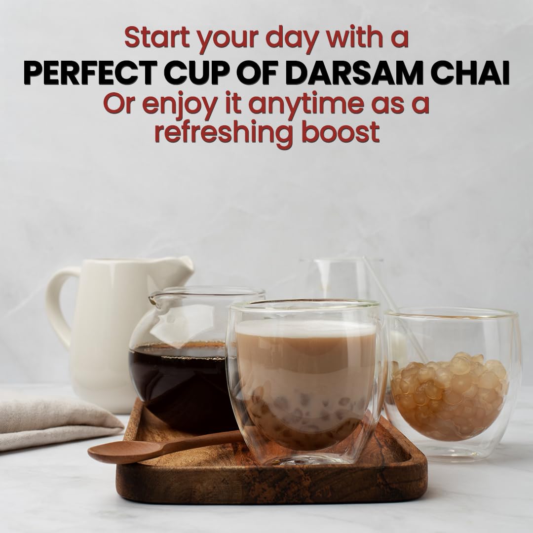 Darsam Masala Chai, Assam Black Tea Loose Leaf with Real Spices - 8.8 oz