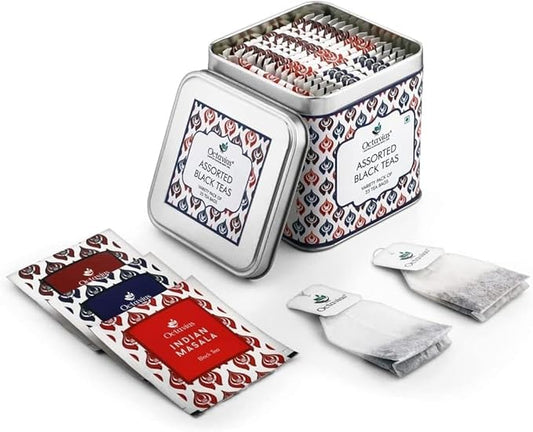 Octavius Tea Variety Pack, 3 Assorted Black Teas, 25 Teabags Per Pack, Sampler Tea Pack, Pack of 2, 50 Teabags Total