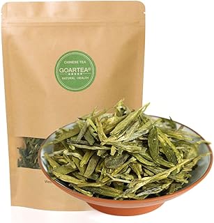 GOARTEA - Dragon Well Longjing Green Tea - 100g / 3.5oz West Lake Long Jing Green Tea - Loose Leaf Chinese Spring Xihu Dragonwell