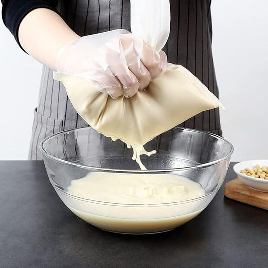 6 Pack - 200 Mesh Fine Mesh Strainer & Nut Milk Bags, Reusable Food Strainer - Food Grade BPA-Free - Ultra Strong Fine Nylon Mesh - Nutmilk, Juices, Cold Brew, Tea Coffee, Juice Soy