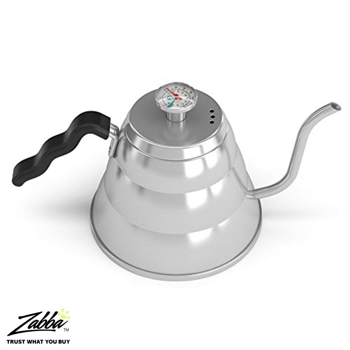 Coffee Gator Gooseneck Kettle with Thermometer - 34oz