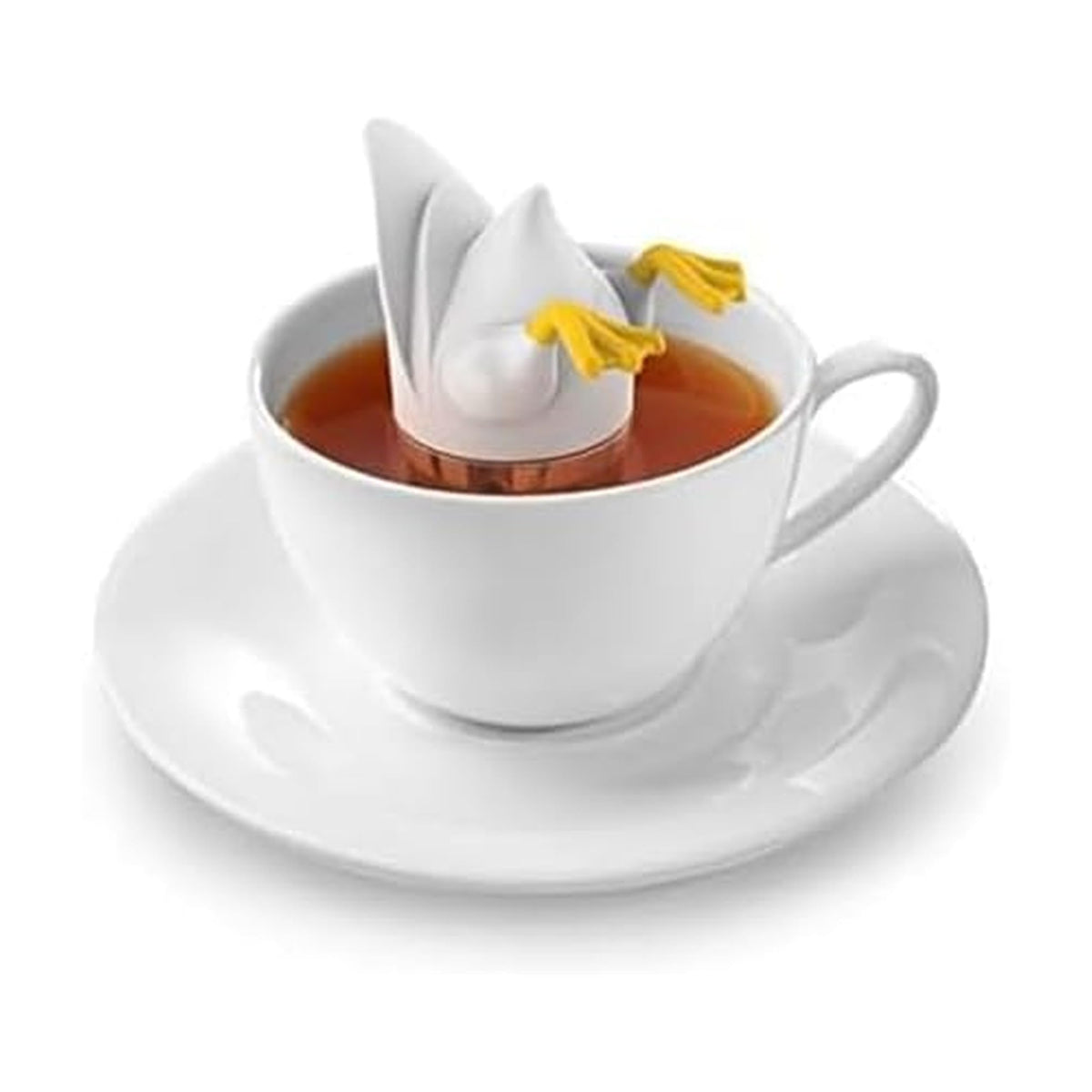 Fred & Friends Genuine Fred Duck Drink Tea Infuser, for Loose Leaf, White