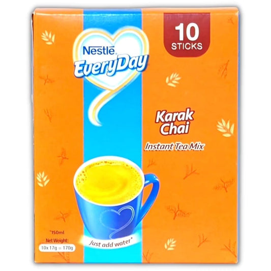 Nestle Everyday Karak Chai Instant Tea Mix, 10 Sachets Box (17g Each), Rich & Creamy Milk Tea