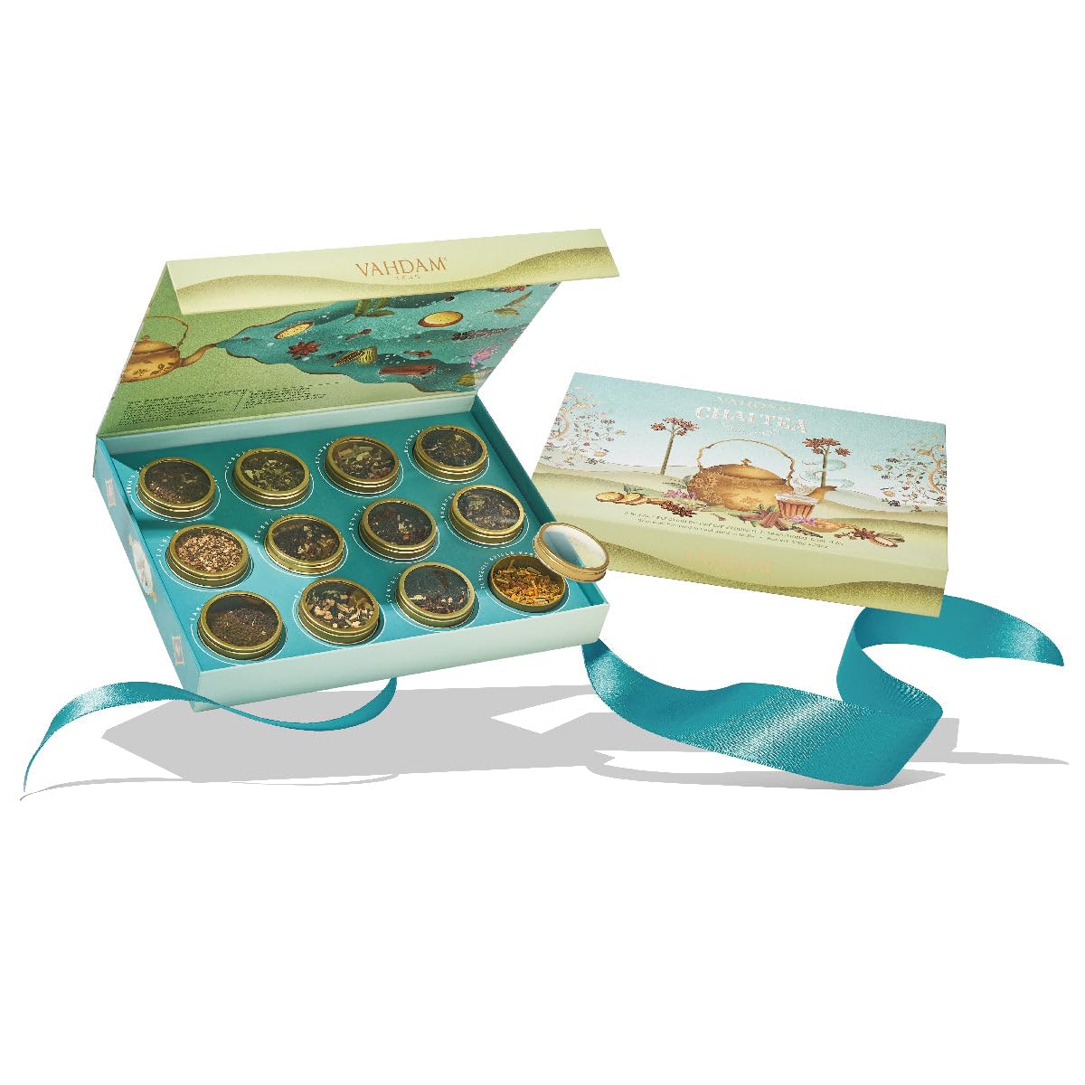 VAHDAM, Chai Tea Gift Set (12 varieties) Chai Loose Leaf Tea in Tin Caddy Gift Box | Exotic Chai Tea Blends | Gluten Free