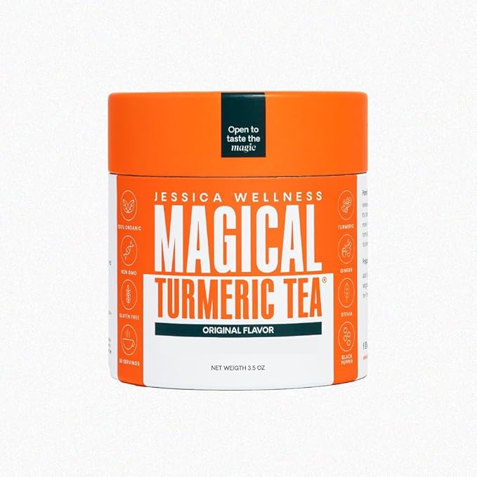 JESSICA WELLNESS Magical Turmeric Tea with Ginger, Black Pepper and Stevia | Turmeric Powder Organic
