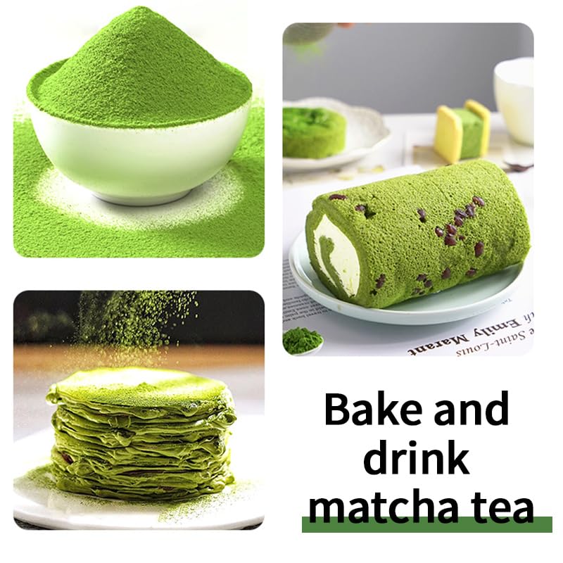 CHUANGLU Bulk Culinary Grade Matcha Powder - 500g | Commercial Supply for Bubble Tea Shops & Cafes | Vibrant Green & Versatile (Large-500g)