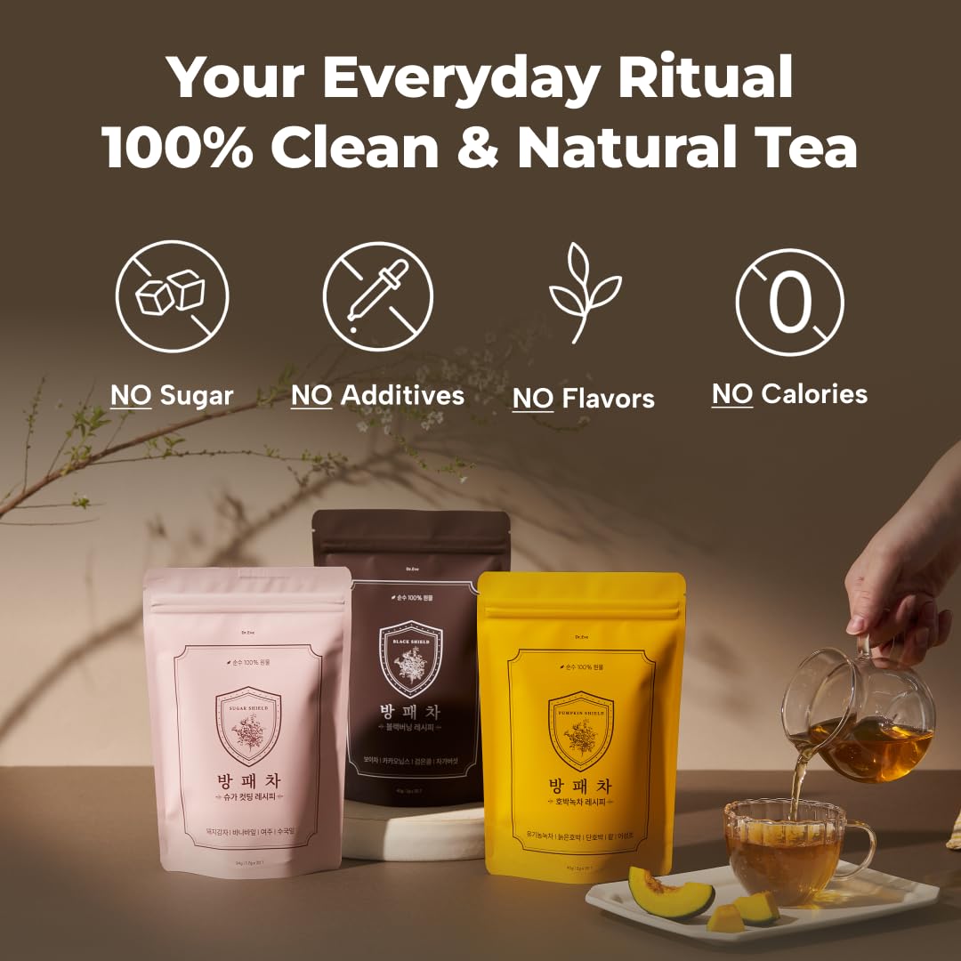 Dr.Eve BANGPAE TEA Sugar Cutting Recipe - Korean Herbal Detox Tea Bags for Blood Sugar and Glucose Support - Includes Jerusalem Artichoke, Banaba Leaf, Bitter Melon and Hydrangea Leaf