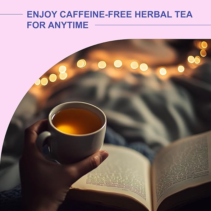 WT WEETEE Chamomile & Passionflower Nighty Herbal Tea Bags 50 Counts, Includes Spearmint, Valerian Root, Lavender, Peppermint & More, Natural Caffeine-free