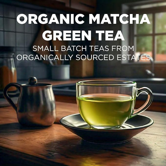 Maud's Organic Matcha Green Tea Pods, 24 ct, Recyclable Single Serve Tea Pods – 100% Gourmet Blended Tea Leaves, Compatible with Keurig K Cups Maker