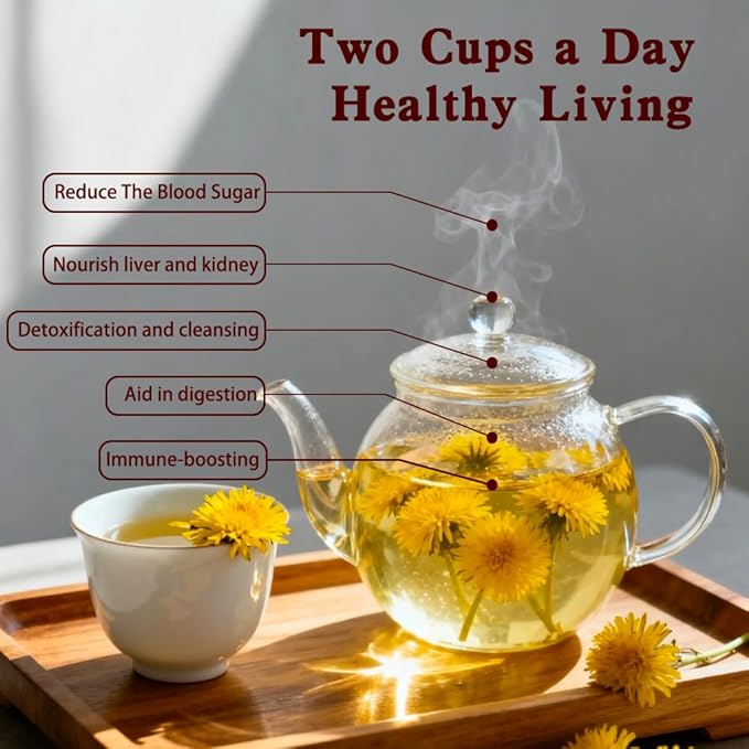 ZenVitality Dandelion Leaf and Root Tea(50 Bags)100% Certified Organic/Decaffeinated Naturally beneficial for liver/blood pressure/blood sugar/digestive health Decaffeinated