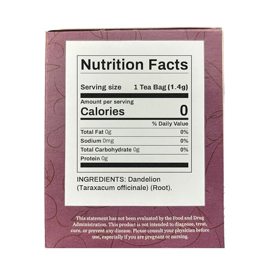 Organic Positively Botanicals Company, Dandelion Root Herbal Tea Bags, 20 Count