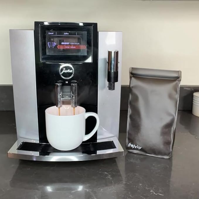 (re) zip 2-Piece Reusable Coffee & Tea Storage Bags – Airtight, Leakproof, Freezer and Dishwasher Safe, BPA-Free, Food-Grade PEVA – Ideal for Bulk Bins – 6 & 8 Cup Sizes