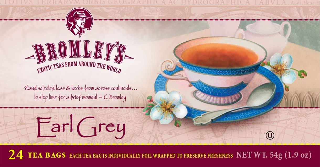 Bromley's Earl Grey Black Tea, 24 Count (Pack of 6)