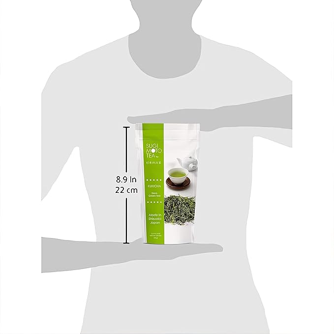 SUGIMOTO TEA Japanese Kukicha Stem Green Tea Loose Leaf 3.0 oz (86 g) Pack of 1