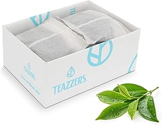 Teazzers Premium All-Natural Green Tea Bags – Great for Foodservice Commercial Ice Tea Brewers | Unsweetened USA-Made Bulk Green Tea for Restaurants, Cafés & Home Brewing (2 ounce, 48 Count)