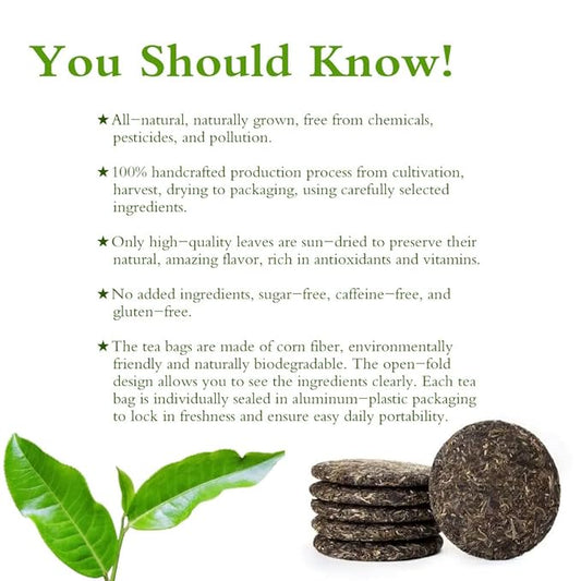 Soilmount Shou Pu-erh Tea - Traditional Chinese Tea | Box of 18 Individually Wrapped Tea Bags | Rich Aroma & Unique Flavor | Convenient Brewing